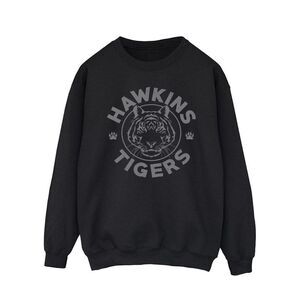 Netflix Mens Stranger Things Hawkins Grey Tiger Sweatshirt / Black